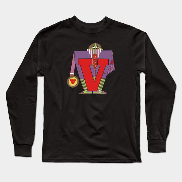 The Letter People: Mr. V Long Sleeve T-Shirt by Third Quarter Run